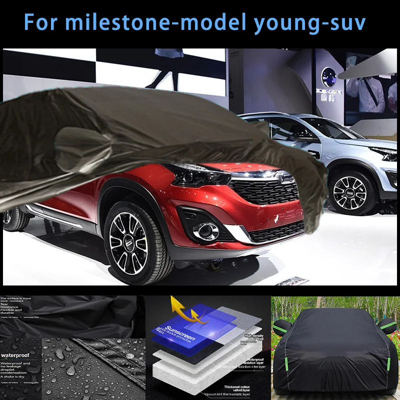 

For milestone-model young Outdoor Protection Full Car Covers Snow Cover Sunshade Waterproof Dustproof Exterior Car accessories