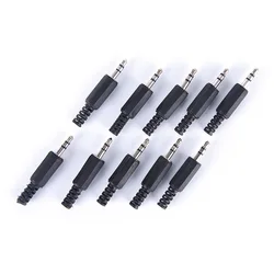 10Pcs 3.5 stereo plug 3.5mm Audio Jack Plug   Headphone male Connector Home use