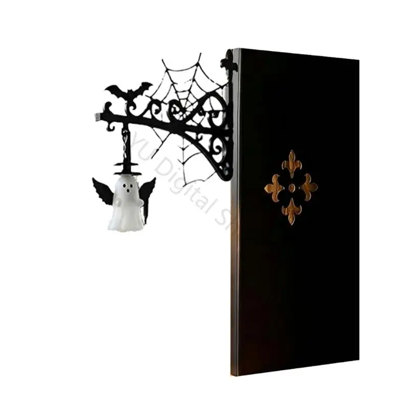 96BA Bookshelf Book Support Halloween Bookend Light Metal Book Stoppers for Desk Display, Reading Corner and Shelf Decoration