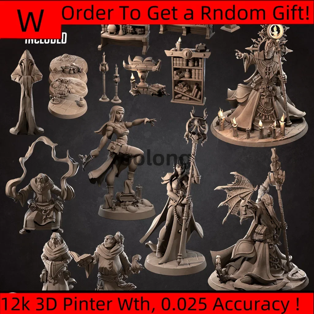 Miniatur Resin Model Cult Saintess, Squire, Sanctifier, Nun Inquisitor, Cthulhu COC Model Catur Tidak Dicat