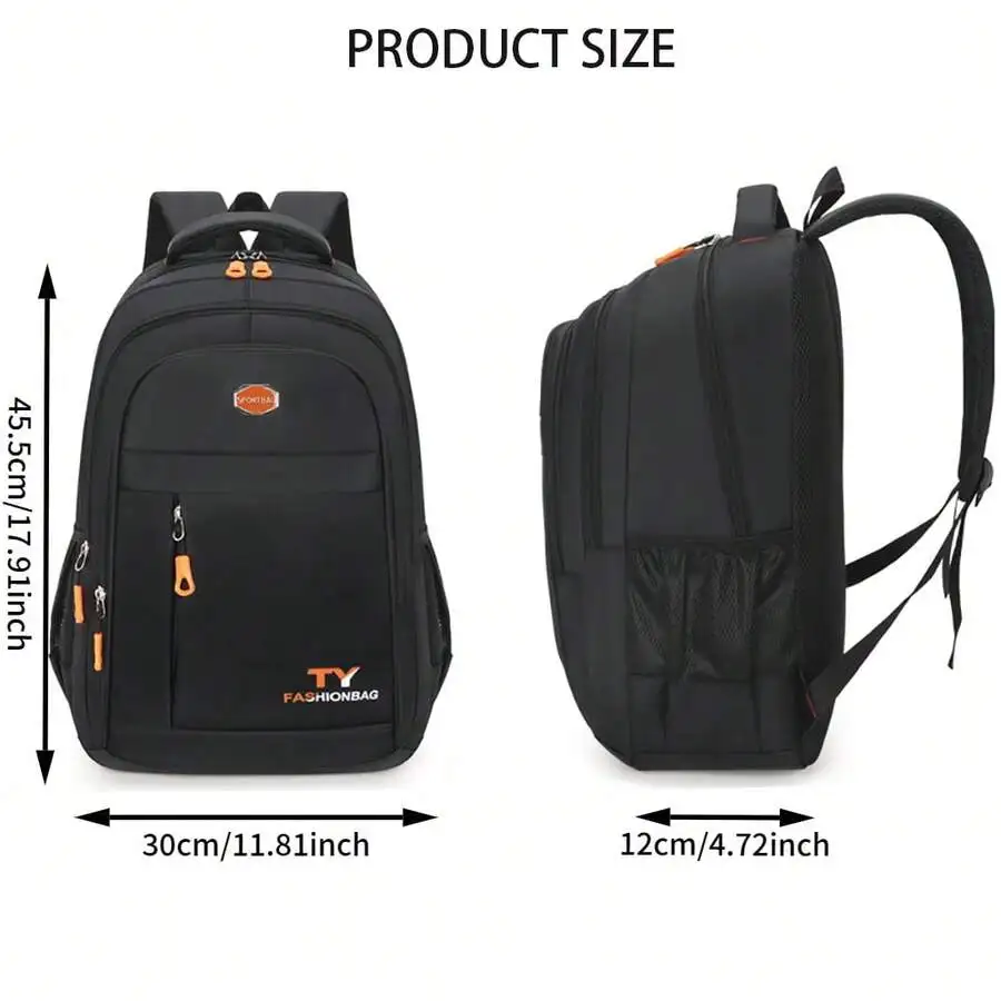 Large Capacity Business Travel Laptop Backpack With Adjustable Honeycomb Shoulder Straps Multi Pocket Durable Zipper view 6