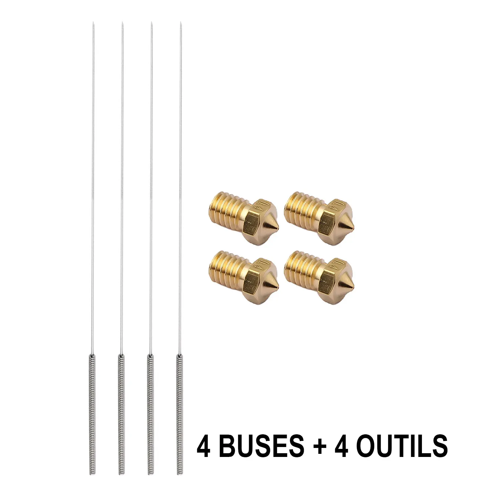 

Nozzle Extruder Nozzle 0.4mm 1 Set 1.75mm Filament Brass Cleaning Tools For 3D Printer M6 Screw Tool Practical