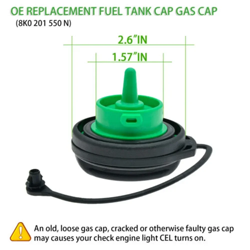 VERYUS Fuel Cap For-AUDI A3 A4 A6 A8 Q7 Petrol Diesel Cap Fuel Oil Tank Inner Cover 8K0201550N 8K0201550C 8K0201550F 8T0201550B