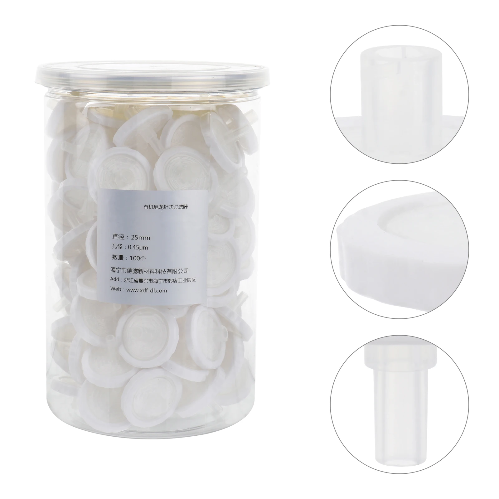 

100 Pcs Polyethersulfone Filter Plastic Syringe Holder Equipment Filters Filtration