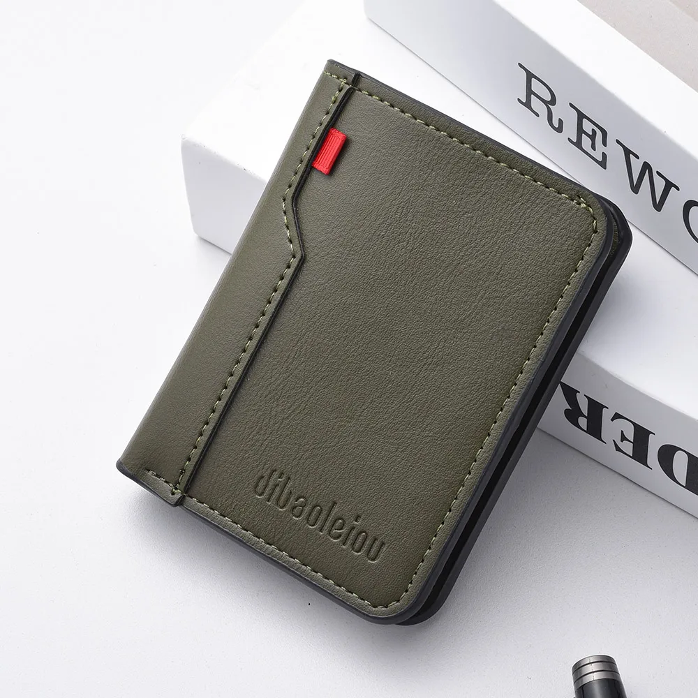 1Pc Neue Ultra-dünne Mini Weiche PU Leder Kreditkarte Brieftasche Halter Kurze Vertikale Hohe Qualität männer brieftasche