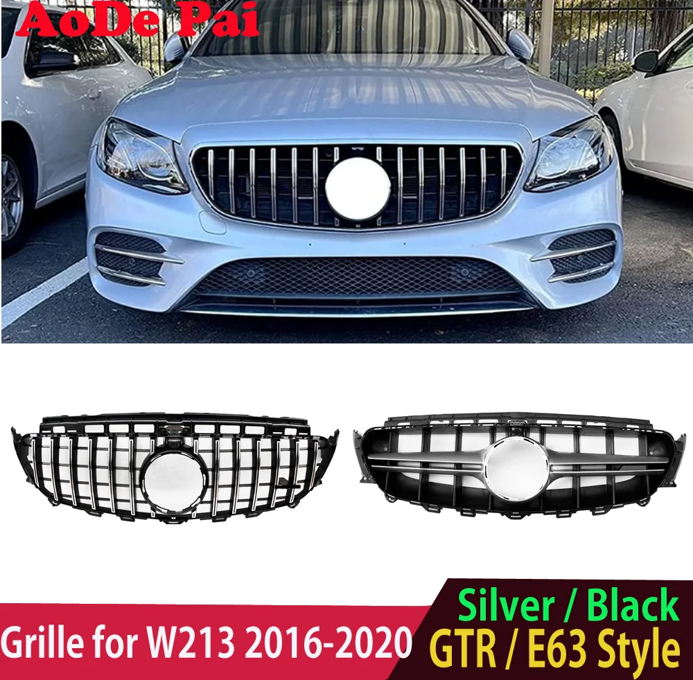 2016-2020 W213 Grille GTR GT Panamericana Style Front Bumper Grill Mesh Hood For Mercedes E Class W238 A238 C238 E300 E350 E63