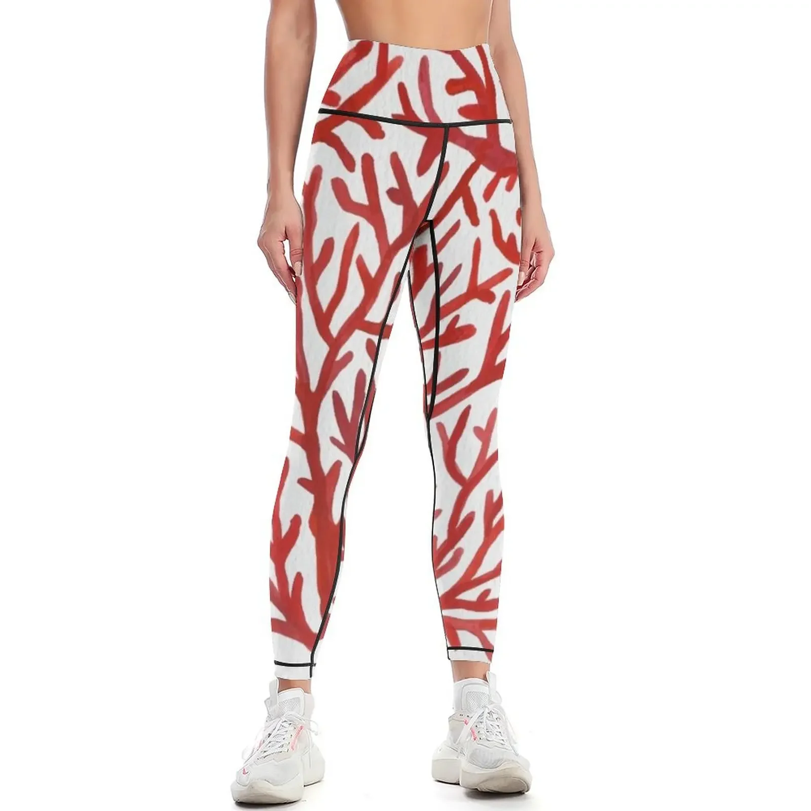 

Red Coral Leggings Jogger pants Sports pants for leggins push up woman gym pants Womens Leggings