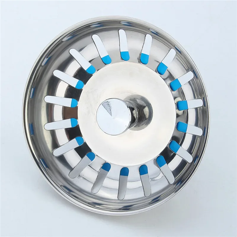 

Drain Steel Kitchen Sink Strainer Stopper Waste Plug Sink Filter 304 Stainless steel Bathroom Deodorization Type Basin Sink