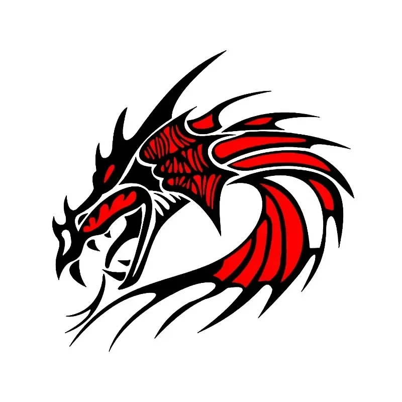 Flying Dragon Decal for Car & Motorcycle - UV Protective Two-Color Vinyl Sticker for Bumper, Body, Window
