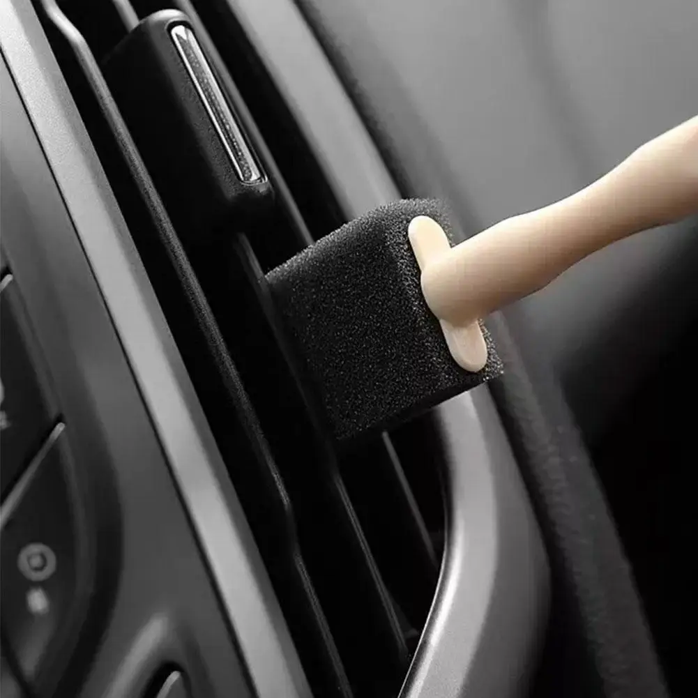 

Car Air Outlet Cleaning Sponge Brush Car Interior Details Car Brush Dust Grille Air Conditioning Cleaning Brush V2T4