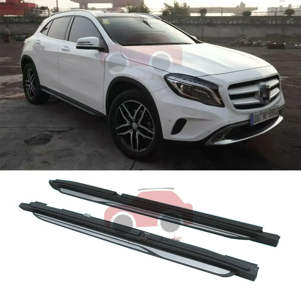 FANTE 2PCS Running Boards Side Steps Nerf Bars Side Pedals Aluminum Protector Fits for Mercedes Benz GLA H247 2014-2020