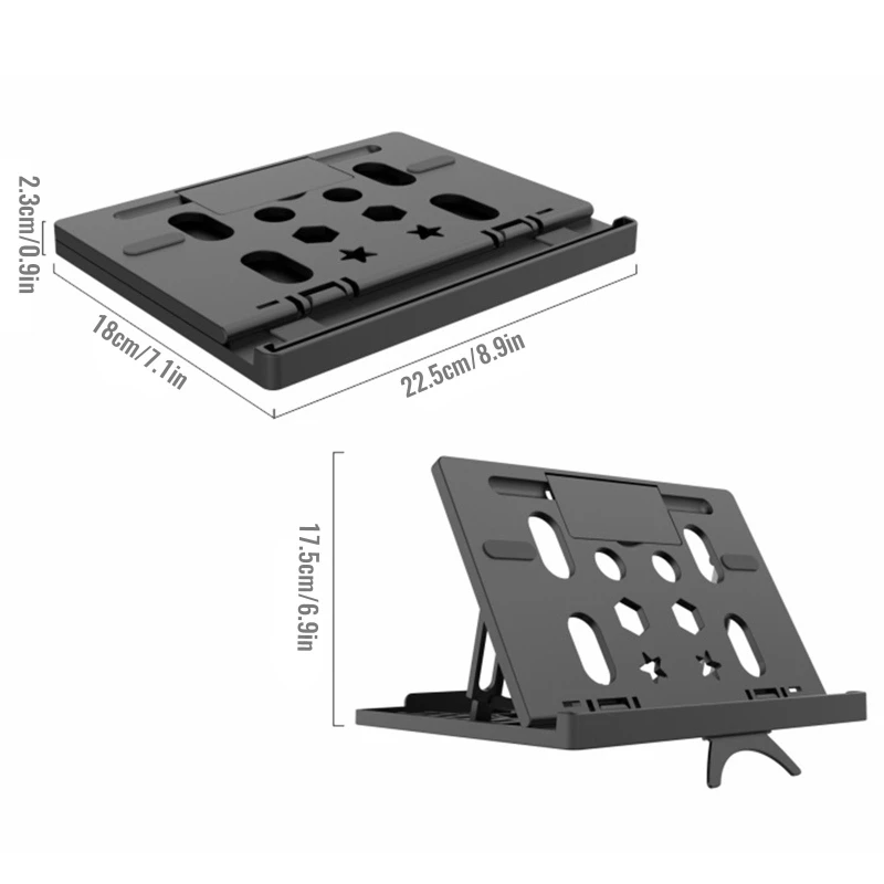 Multi-Angle Notebook Lifting Stand Ergonomic Aluminum 360° Swivel Base Computer Riser Bracket for Laptops Mobile Phones