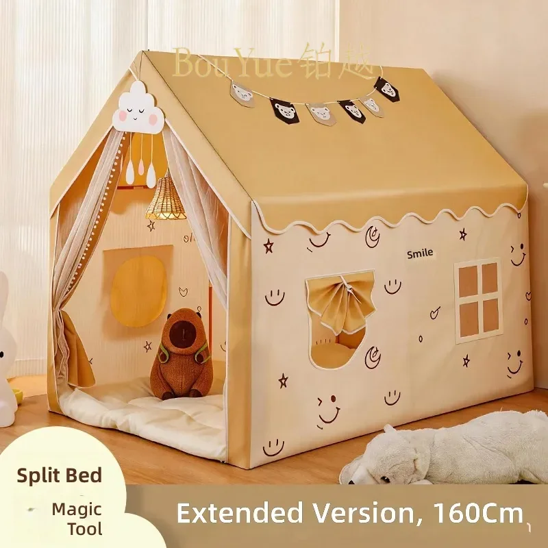 Kids Indoor Princess Tent Large Playhouse for Girls Small Sleeping Secret Base Toy House Children Bedroom Decoration Gift