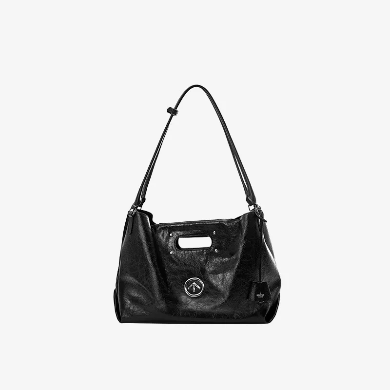 

GROTTO 2025 New SOFT CARRY Tote Bag Large Capacity Commuter Cowhide Handbag Single Shoulder Soft Bag