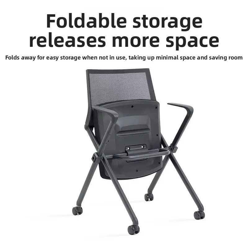 Folding Chair Classroom Desks and Chairs Removable Training Chair Mobile Wheeled Conference Chair  Conference Room Chair