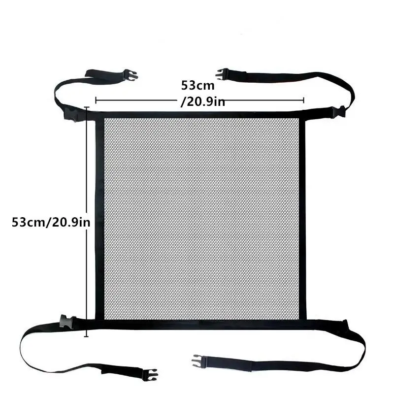 Large Adjustable Mesh Car Dog Barrier Pet Safety Net Guard for SUVs Pickup Trucks Portable Travel Security
