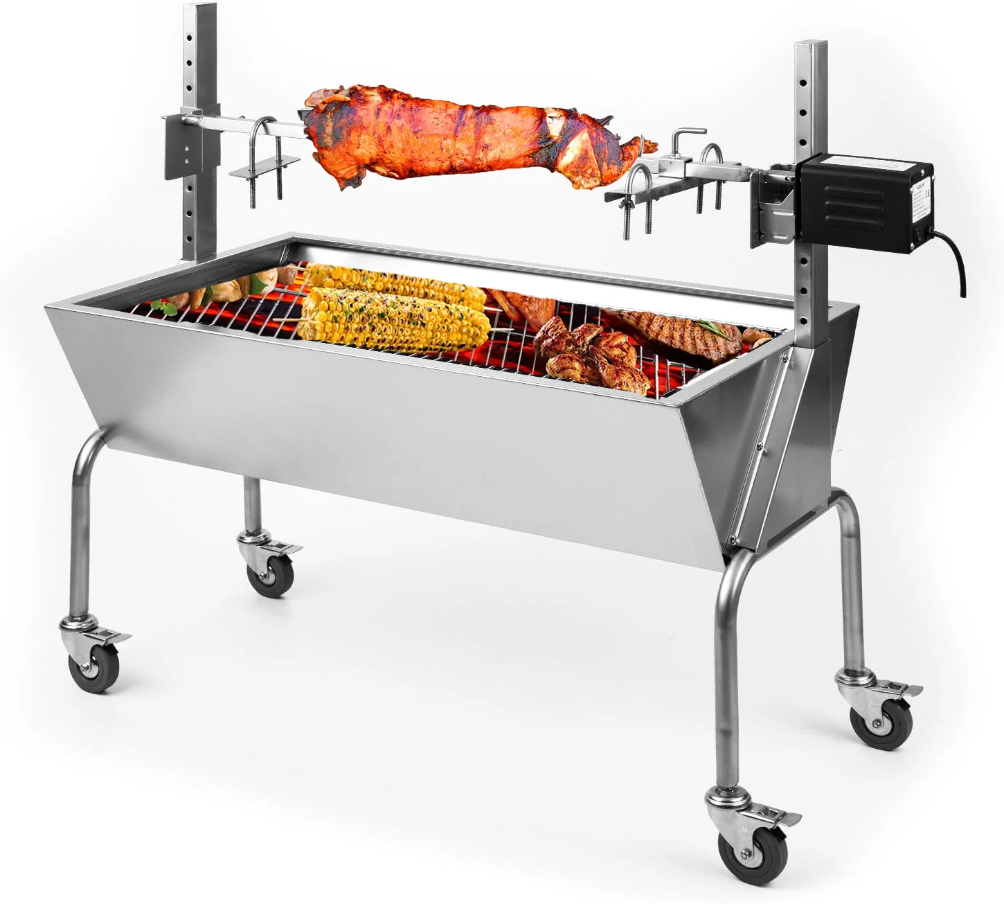 For Danhui BBQ Grill Charcoal Stainless Steel Pig Lamb BBQ Machine Lamb Grill Rotary BBQ Grill