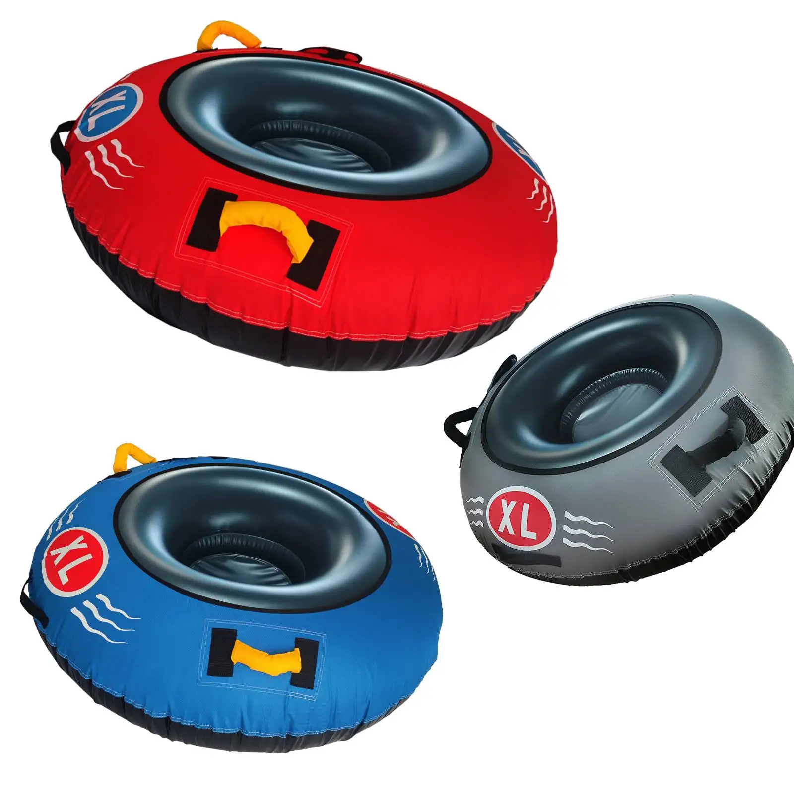 Foldable Inflatable Ski Ring Thickened Oxford Cloth Anti-freeze Wear-Resistant Snow Sled for Outdoor Winter Fun