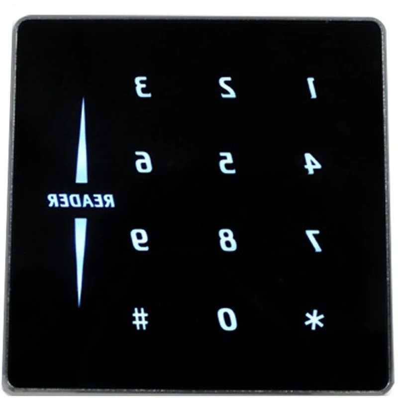 A46U Ultra Thin Metal Reader Touch Keypad IC Card 13.56M Frequency Wiegand 26/34 Output