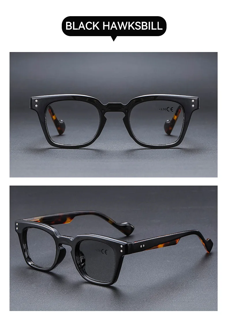 Multifokale photochrome Presbyopie-Brille mit quadratischem Rahmen, Unisex, hochauflösende Anti-Blaulicht-Lesebrille +1,0 bis +4,0 – Detail 24
