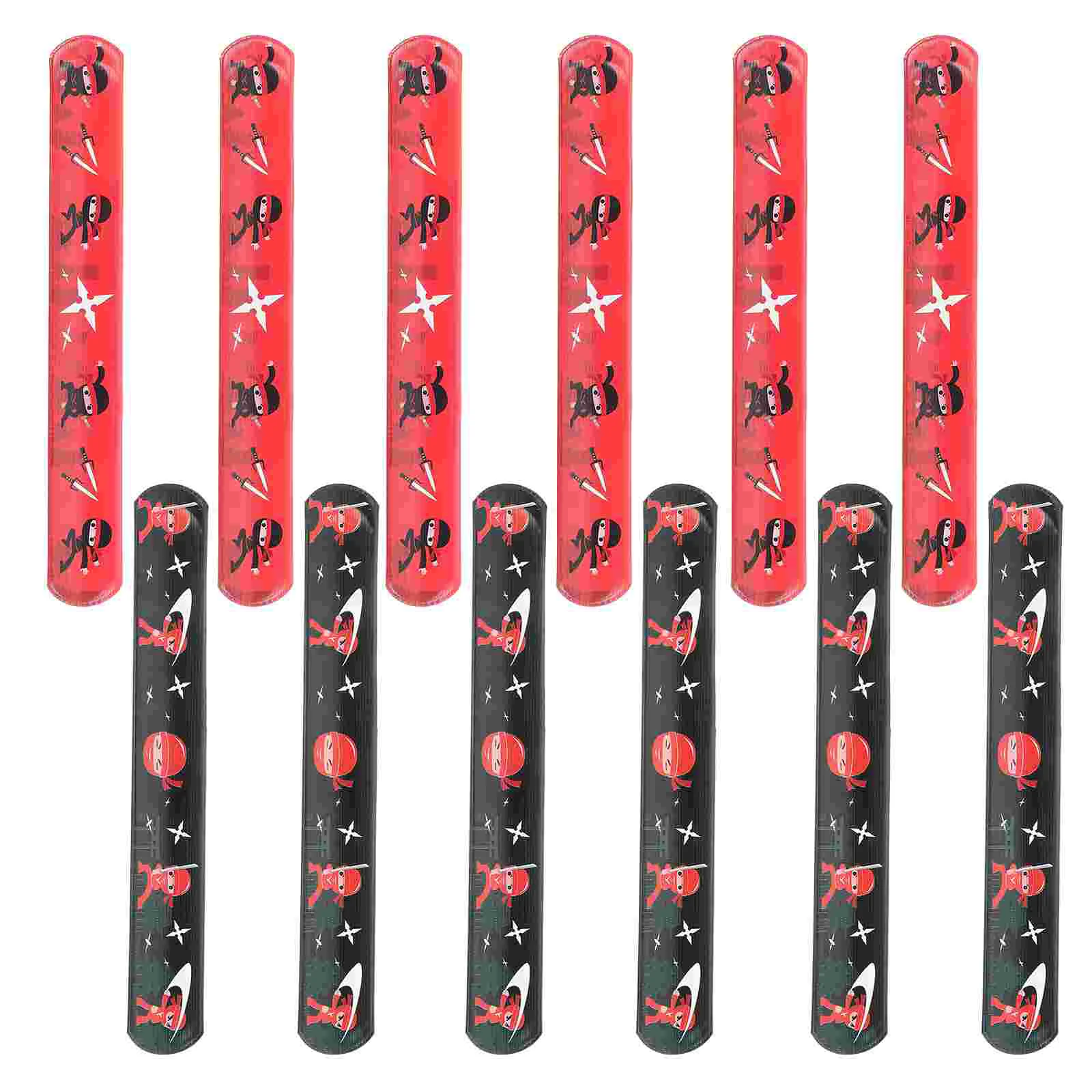 12pçs pulseiras ninjas tapa crianças ninjas fontes de festa decorações pulseira tapa pulseira de pulso