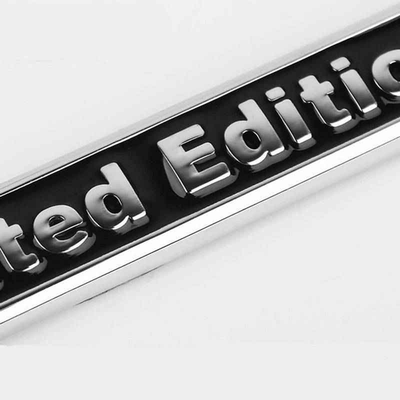 Autocollant en métal chromé 3D pour voiture, badge en édition limitée, autocollant de lettre de mot de style, accessoires de voiture