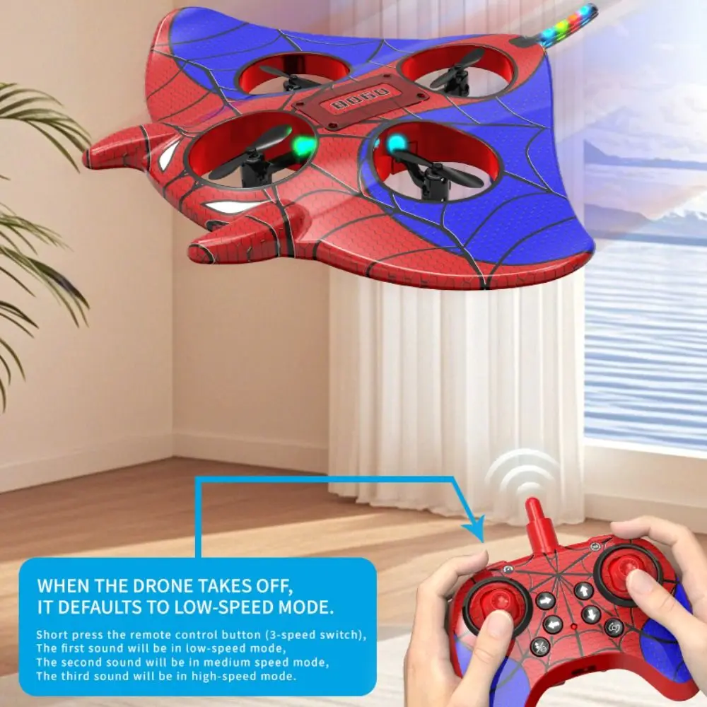 เครื่องบินบังคับวิทยุแบบโฟม โรลสตั๊นท์ 2.4GHz 4CH RC สไปเดอร์ควอดคอปเตอร์ ไฟเท่ ทนทานต่อการชน เครื่องบินรบบังคับวิทยุสำหรับผู้ใหญ่