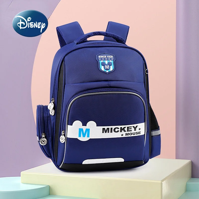 Детский школьный портфель Disney с Микки Маусом, легкий вместительный рюкзак для мальчиков и девочек, уездной ранец с мультипликационным рисунком