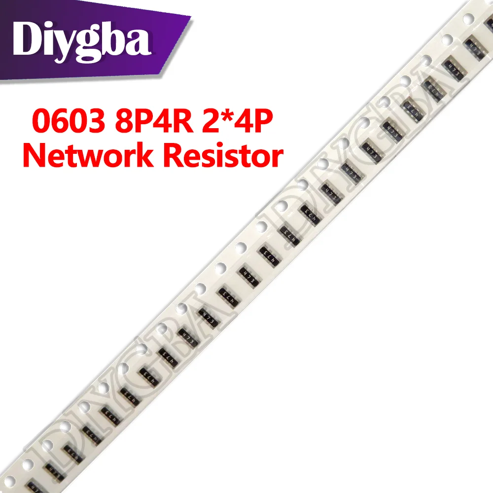 100PCS/lot 0603*4 8P4R 2*4P Network Resistor SMD array 0 ~ 910 1K ~ 910K 2K 2.2K 4.7K 10K 22K 47K 100K 1M 100 220 470 ohm