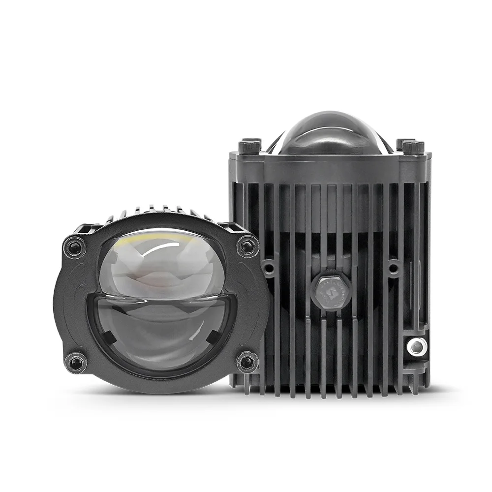 1.8 بوصة 100 واط مصفوفة ثنائية LED دراجة نارية المصباح مقاوم للماء مدفع صغير الأضواء 12-80 فولت اختراق اكسسوارات السيارات