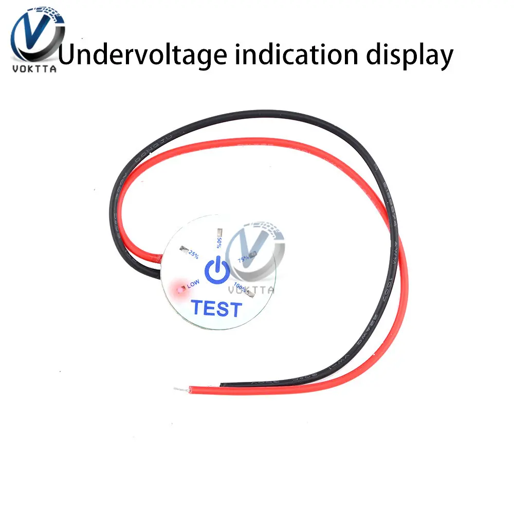 Car Battery Capacity Indicator Power Level Display 1S 2S 3S 5S Li-ion 12.6V 12V Lead Acid 4S Lifepo4 with Undervoltage Warning