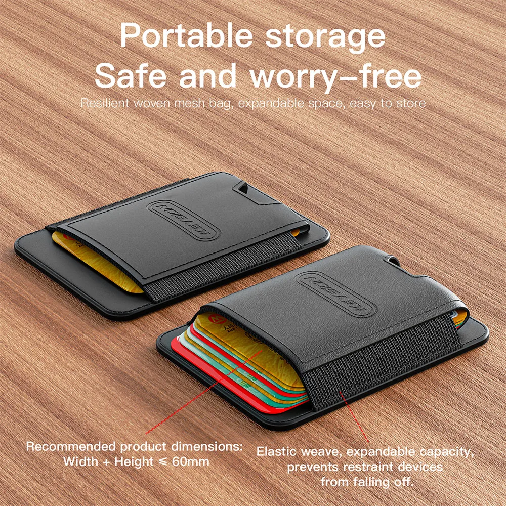 Etui na karty KEYSION z magnesem kompatybilne z MagSafe do iPhone 17 16 15 Pro Max Samsung Huawei, elastyczne etui portfelowe z PU skóry, pokrowiec na telefon — zdjęcie produktu 2
