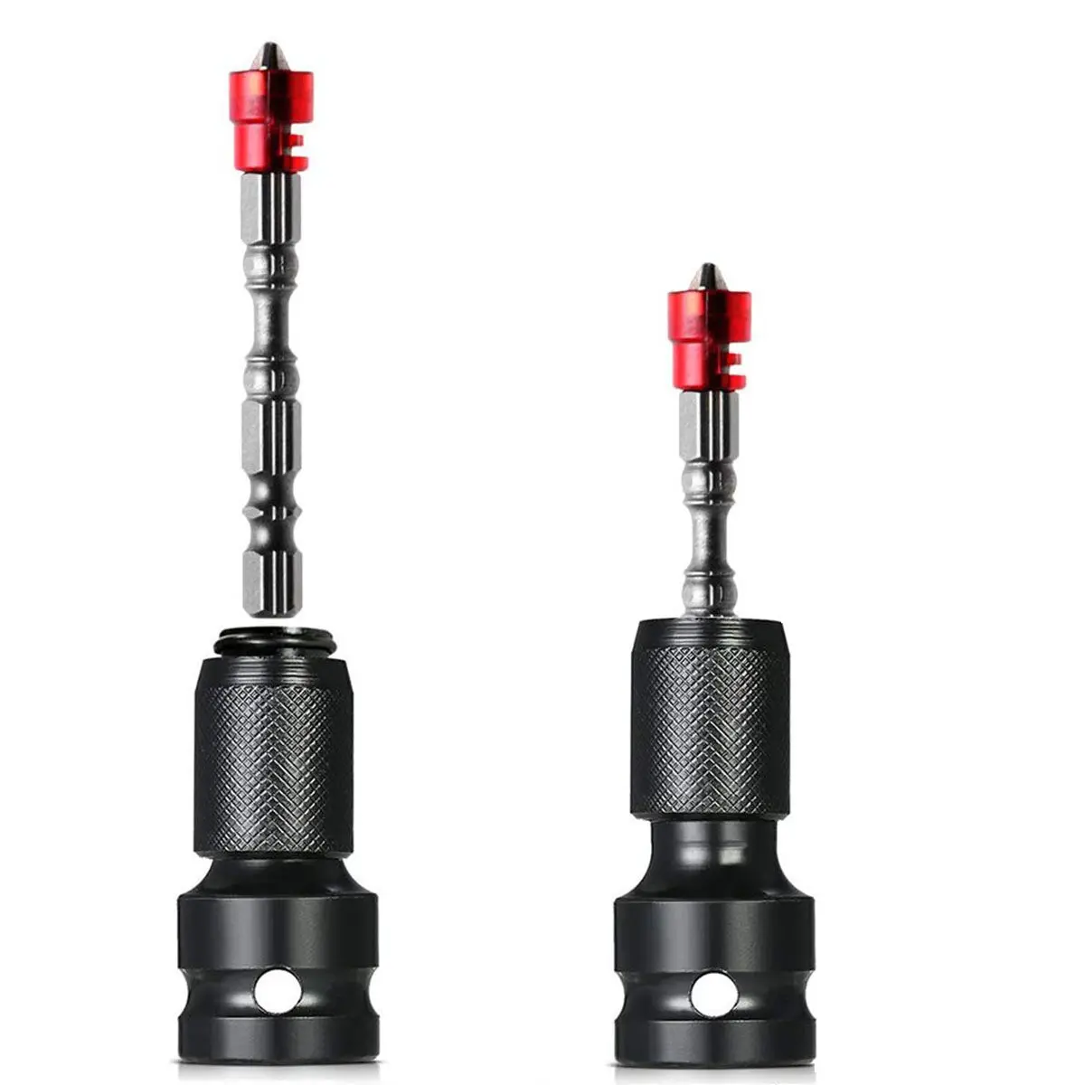 

2Pcs Electric Wrench Changeover Head 1 4 Hex Drill Conversion Kit 1 2 Square Quick Release Adapter Impact Driver Tool