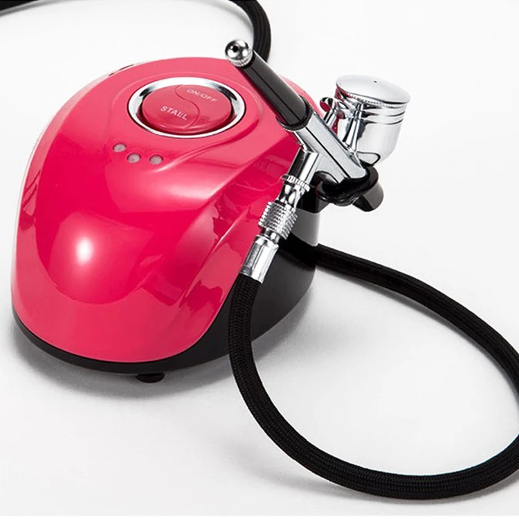 Professional Portable ABS Airbrush Kit Mini Compressor Machine Piston Copper Material for Cake Decorating Painting Pastry Baking