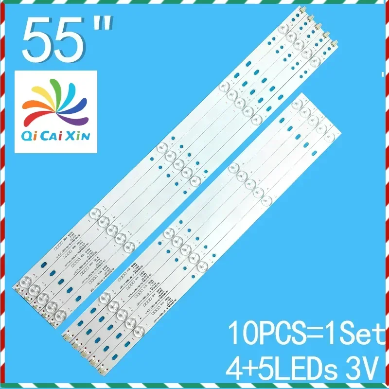 LED Backlight Strip 9 lamp For JTV-5505 ZN-55H09AL ZN-55H09AL-5L 5R ZN-55H09ARL-5L 5R L55UHDPR001