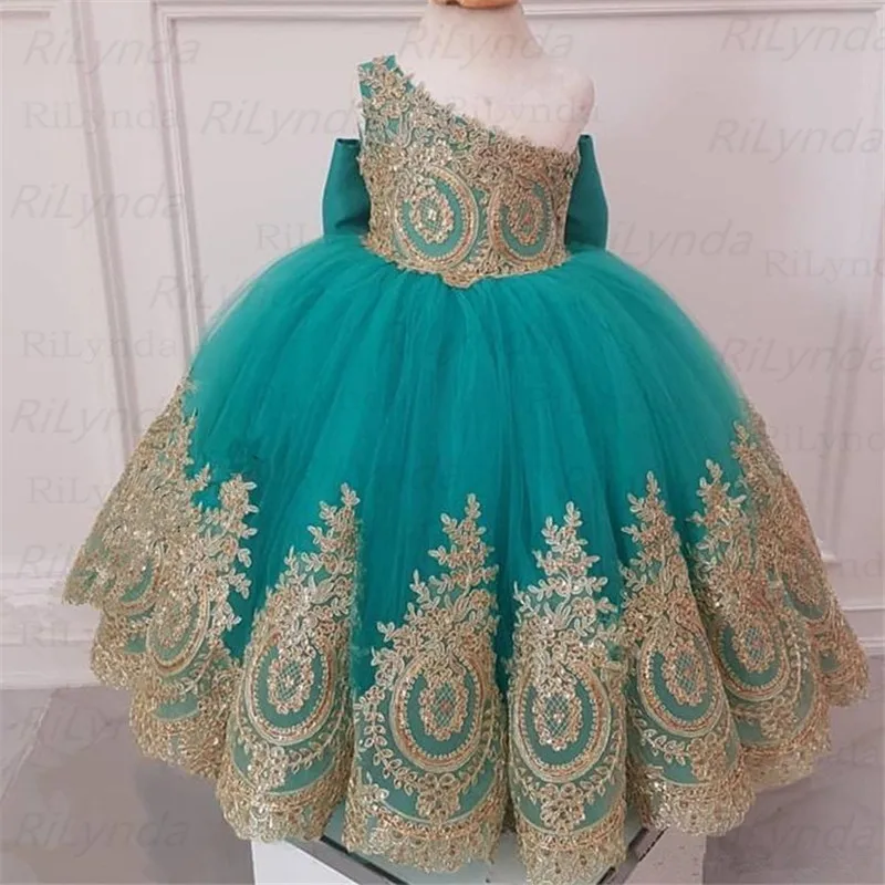 Flower Girl Dresses Lace Beading Communion Dress Tulle Sashes Straps Ball Gown Girl Party Dress Christmas Party