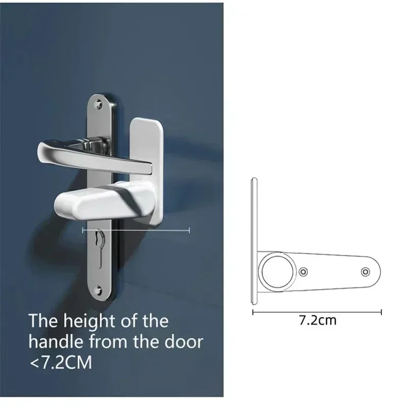 2PCS Childproof Door Lever Lock, Protection Device for Kidshandrail Trinkets Security-protection baby Safety Accessories