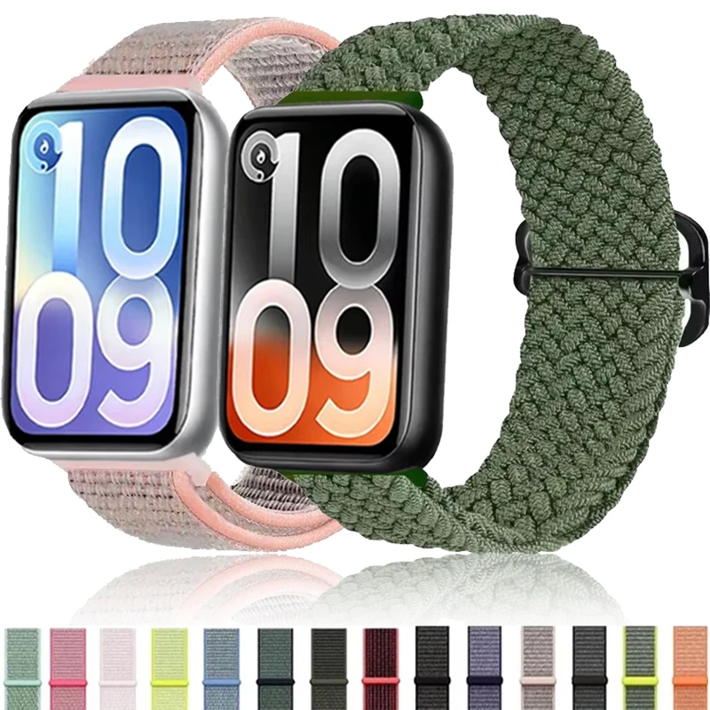 Nylon-Schlaufenarmband für Redmi Watch 4 5 6 Sportliches Komfortables Armband für Xiaomi Mi Band 8 Pro/9 Pro/10 Pro Zubehör