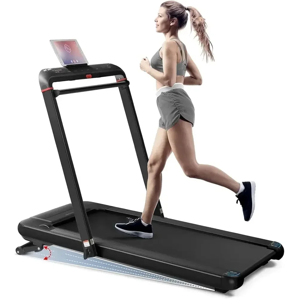 3-in-1 Foldable Treadmill with Auto Incline, 18 Wide Belt, Under-Desk Walking Pad, Remote, Speaker, 265 lbs Capacity