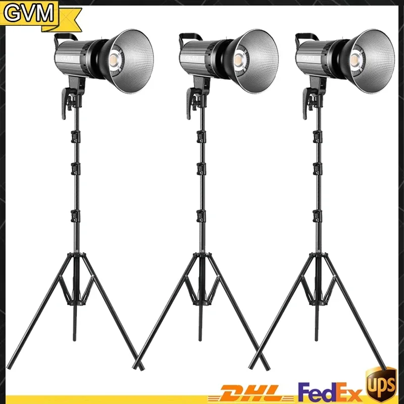 

GVM-G100W 3PCS Set Studio LED Video Light Dimmable Bowens Mount Continuous Light For Live Streaming Photo Video Recording
