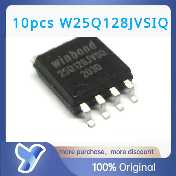 10pcs/lot W25Q128JVSIQ winbond original new 25Q128JVSQ W25Q128 W25Q128JV SOP8 NOR Flash Serial Memory chip chipset