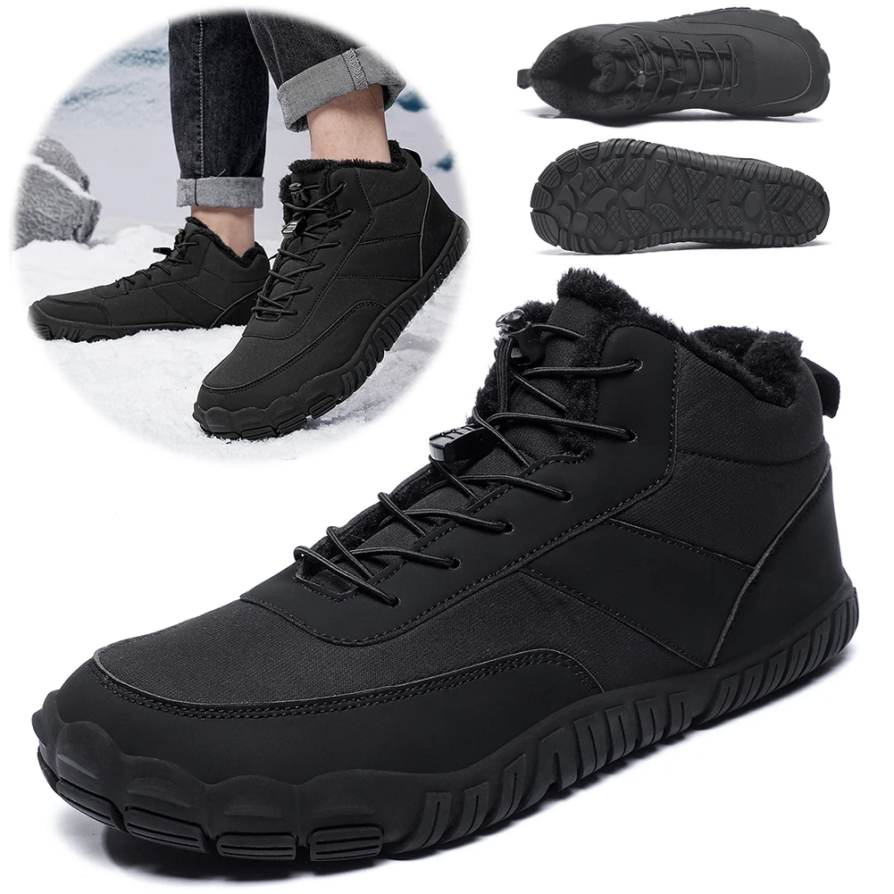 Winter Snow Boots Lightweight Barefoot Shoes Non-Slip Outdoor Trainers Waterproof Trail Running Shoes for Walking Hiking