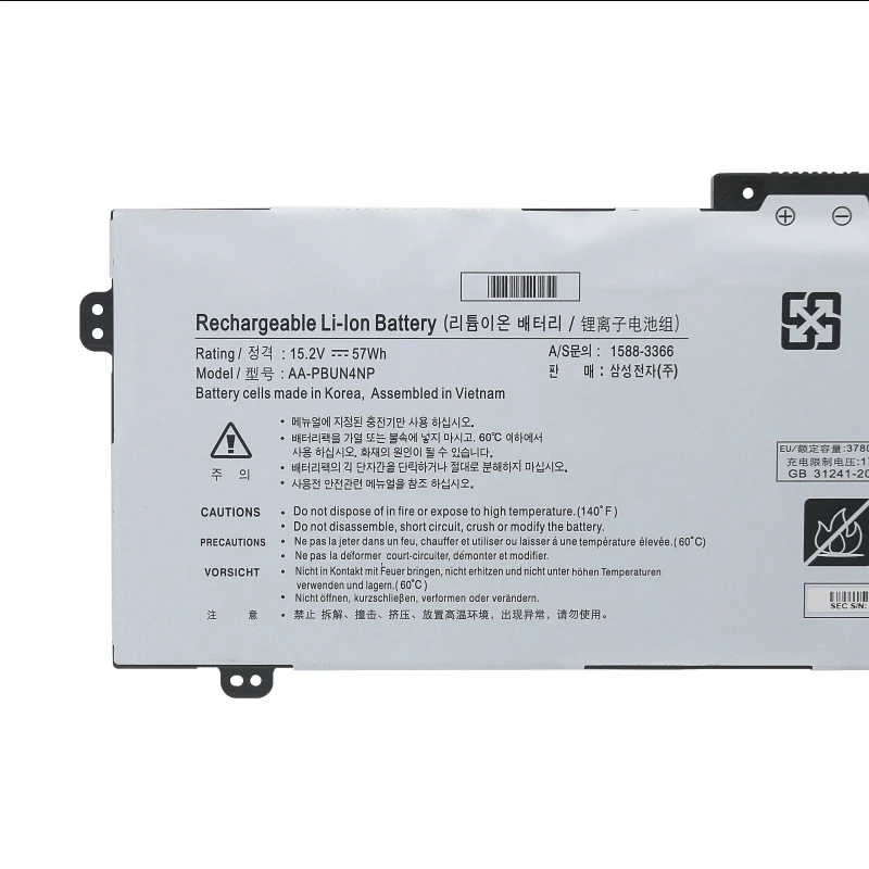 

Аккумулятор для ноутбука AA-PBUN4NP BA43-00374A для NP940Z5J NP940Z5L NP940Z5L-X01US NP940Z5L-X03US NP940Z5L-S03US 15,2 В/57 Втч/3750 мАч