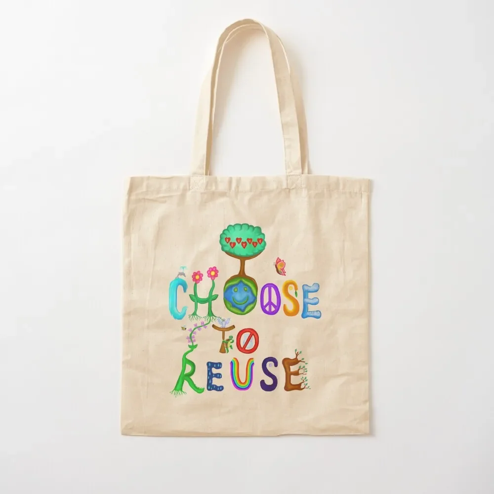 I Choose To Reuse Save the Planet! Tote Bag Eco bag bags luxury women tote bags aesthetic Tote Bag