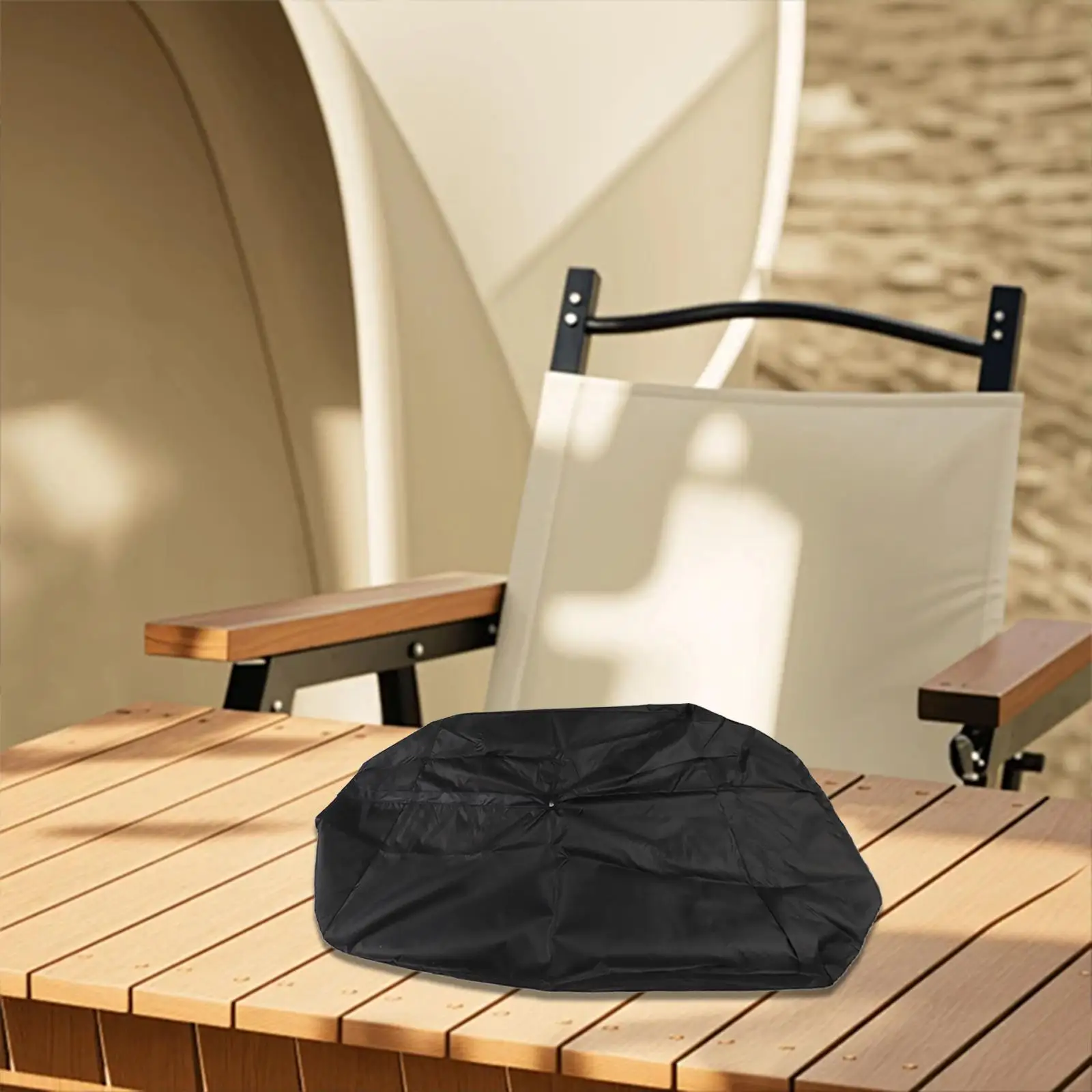 Outdoor Umbrella Base Cover Made from Robust 600D Polyester with Elastic Cord Bottom for Secure Fit and Weather Protection