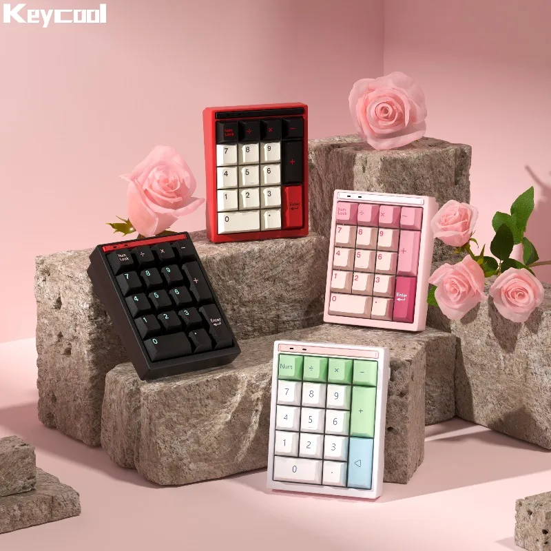 

KEYCOOL YUMI17 комплект цифровой клавиатуры Bluetooth Tri Mode Custom RGB с возможностью горячей замены прокладки печатной платы для игровой механической клавиатуры комплект аксессуаров