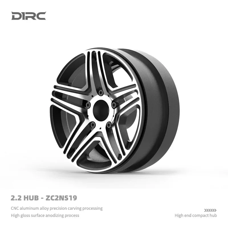 2 Pcs 2.2 Inches Metal Replica Wheels Hub for 1/10 RC Crawler Car Traxxas TRX4 G500 TRX6 G63 Diy Parts