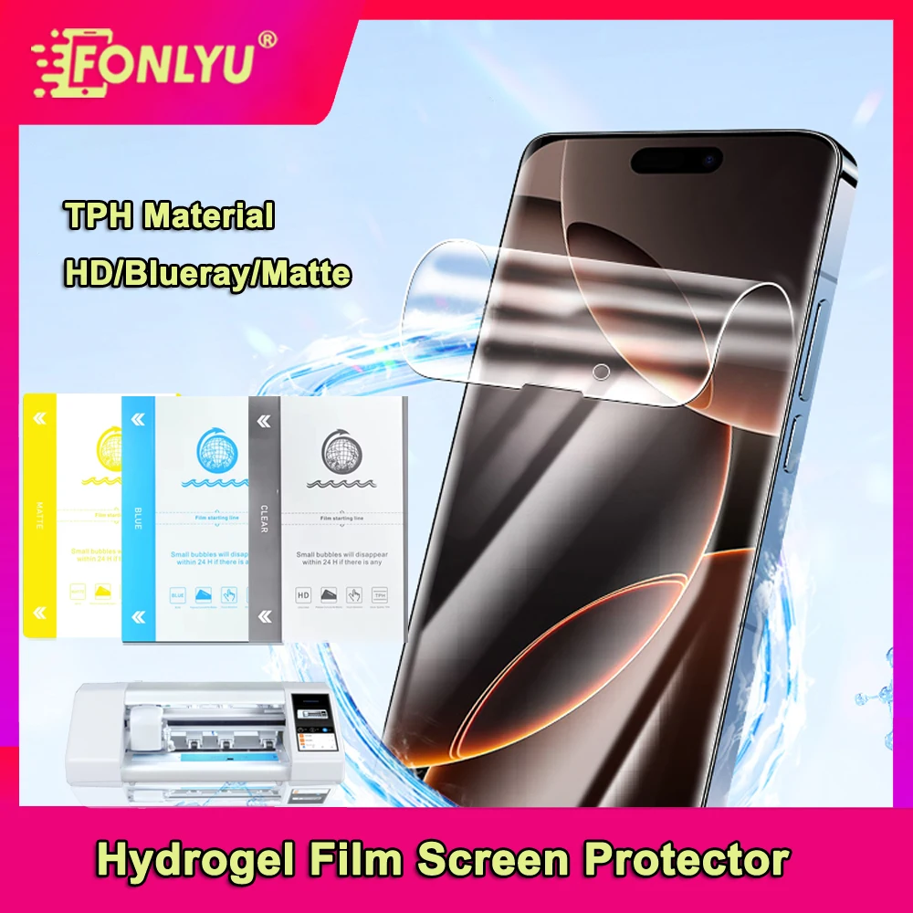 FONLYU TPH HD ماتي Blueray مرنة هيدروجيل فيلم ورقة للهاتف حامي القاطع آلة الراسمة Devia Rockspace Vormir