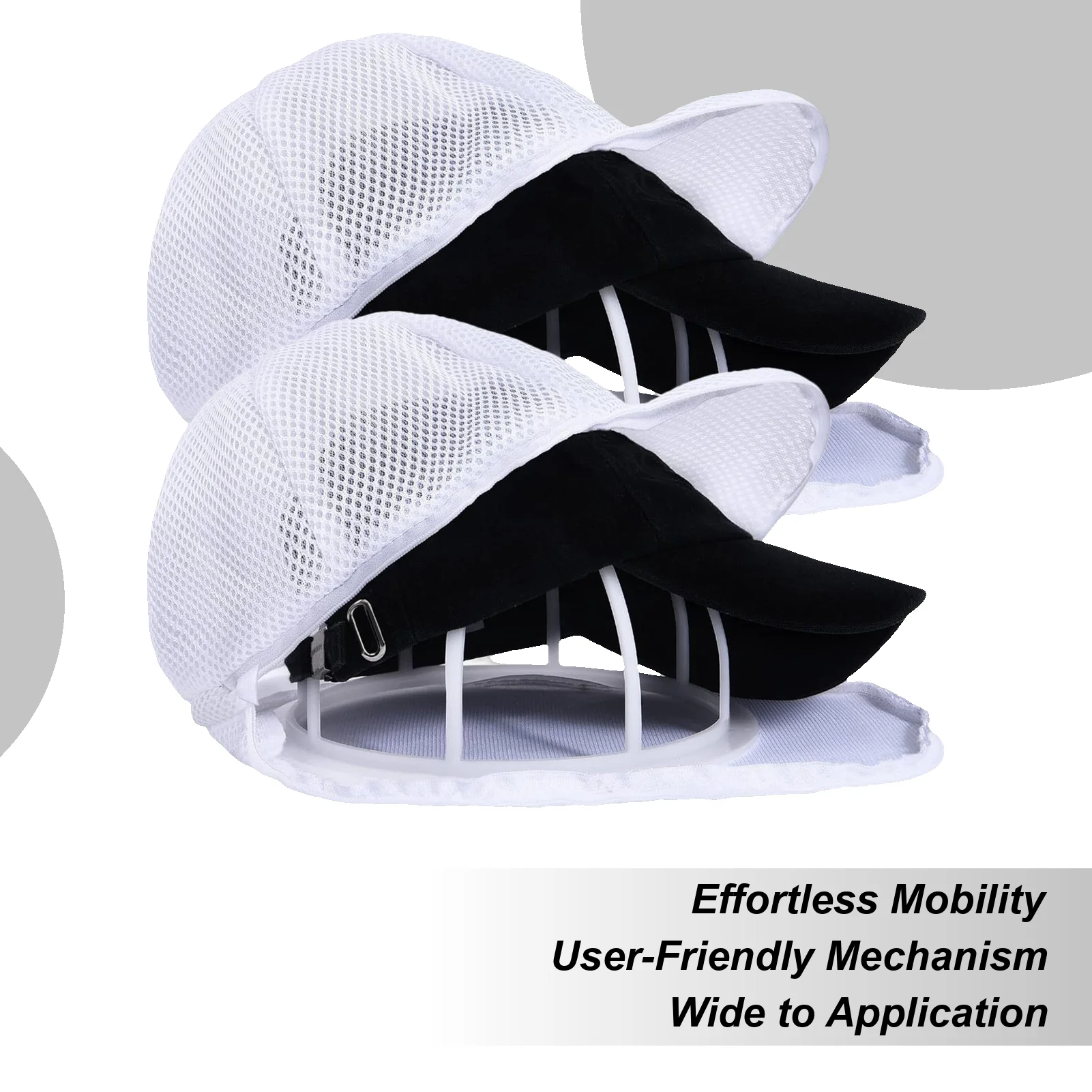

Hat Washer Cage Foldable Hat Cleaning Cage Headgear Cleaning Holder Frame 2 Pieces For Care Drying Travel Home Protection Shape