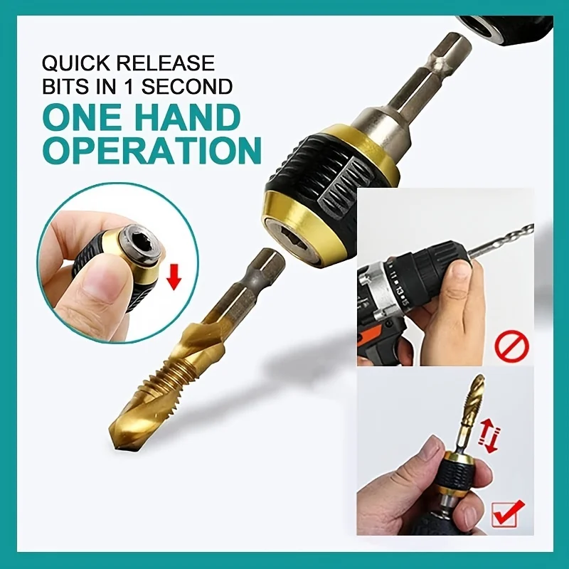 

Magnetic Hex Drill Bit Extension Holder , Quick Release Adapter for Screwdriver Bits & Nuts Drilling